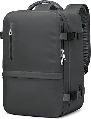 Sac à dos pour bagage à main - 40 x 30 x 15 cm - Pour Ryanair sous le siège - Petit sac de voyage pour femme - Sac à dos d'avion, gris clair, 40x30x20cm, Sacs à dos de voyage