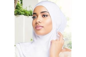 Hijab Undercap for Women, Thin Breathable Elastic Pullover Ramadan Cap, Elegant Turban Style Liner for Eid Gift, Muslim Head 