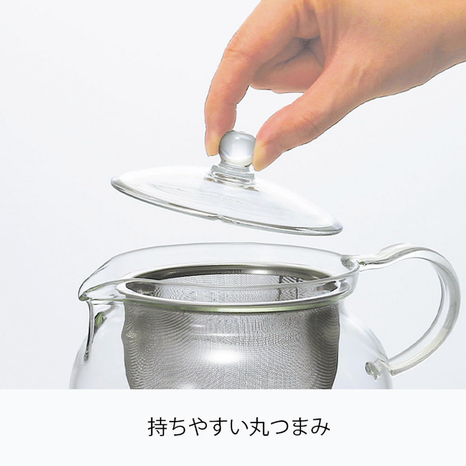 Hario Teiera Teaor In Vetro Termoresistente - 450 Ml Con Manico In Legno D'Ulivo - Prodotta In Giappone
