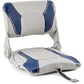 DeckMate Compact Folding Fishing Seat - Gray and Blue