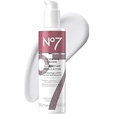 No7 Restore &amp; Renew Dual Action Cleansing Lotion, 6.7 Fl oz | Facial Cleanser &amp; Exfoliant, Alpha Hydroxy Acid, Makeup Remover, Anti-Aging Formula