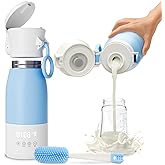 HOMEHELP Portable Bottle Warmer for Travel - 17oz Portable Milk Warmer for Baby with Patent-Designed Formula Storage, 16000mAh Bottle Warmer On The Go for Breast Milk & Formula, Ideal for Car Outdoor