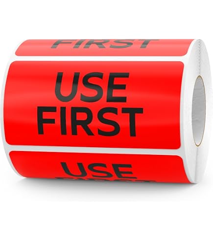 Use First Stickers 1.5 Inch Fluorescent Pink - Trilingual Food Service ...
