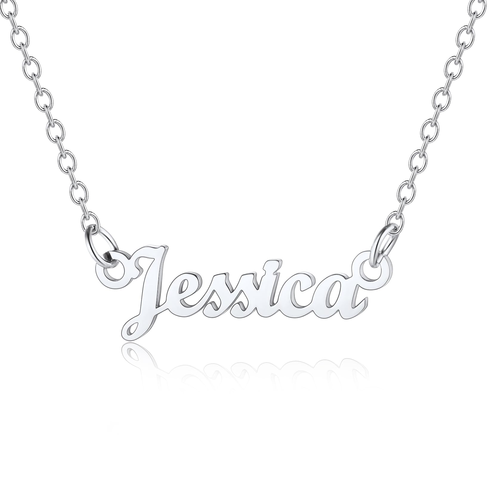 U7 Custom Necklace Jessica Name Pendant Necklaces For Women Girls — image 1