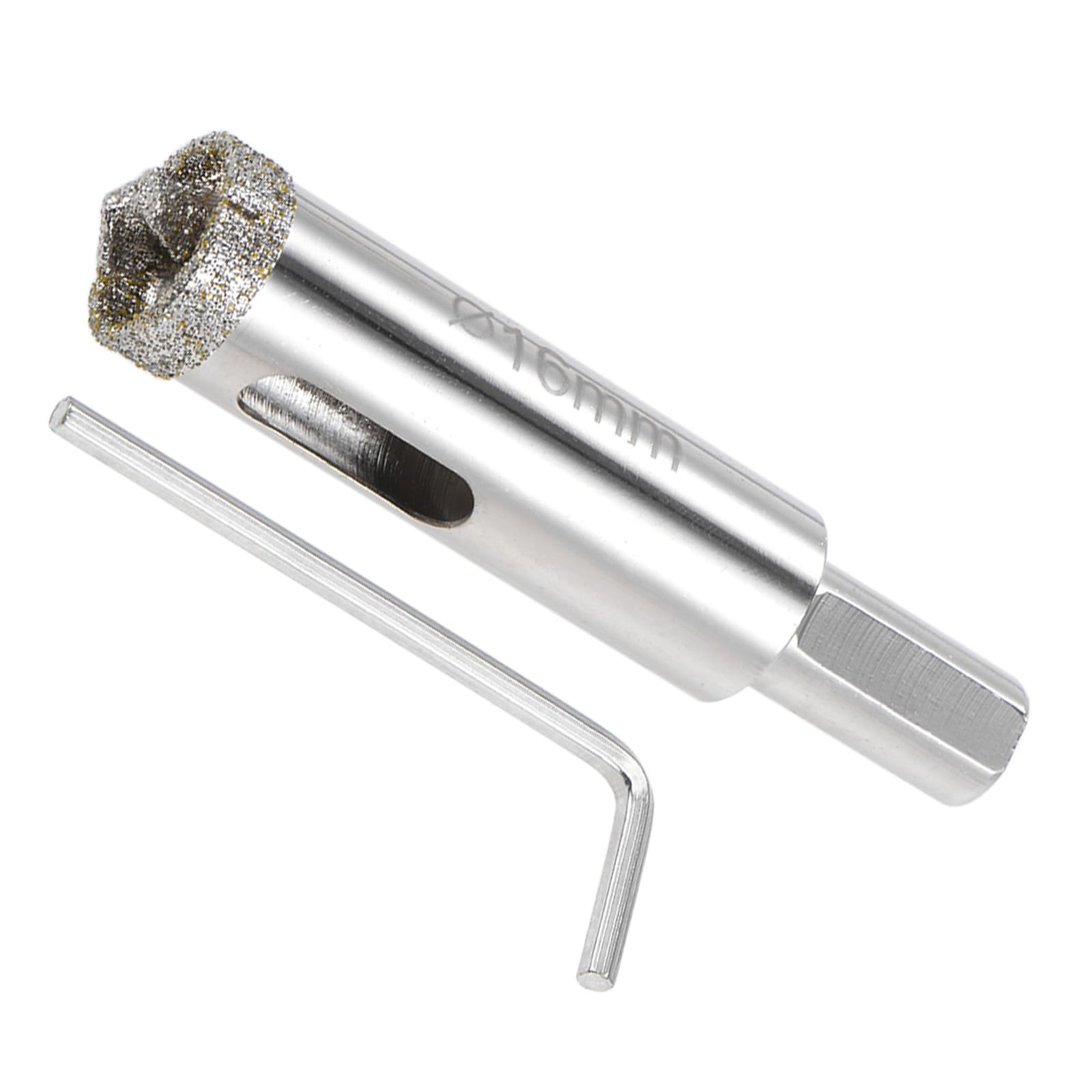 CoCud Diamond Hole Saws Drill Bits, 16mm / 5/8" Drilling Diameter, White Zinc Plated with Center Guide Drill Bit - (Applications: for Glass Ceramic Tiles Marble Stone)