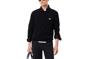 Lacoste Mens Crew Neck Cotton SweaterPullover Sweater
