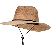 Men's Palm Braid Large Brim Fedora Hat
