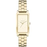 Skagen Hagen Rectangular Case Women's Watch with Stainless Steel Bracelet, Mesh or Leather Band