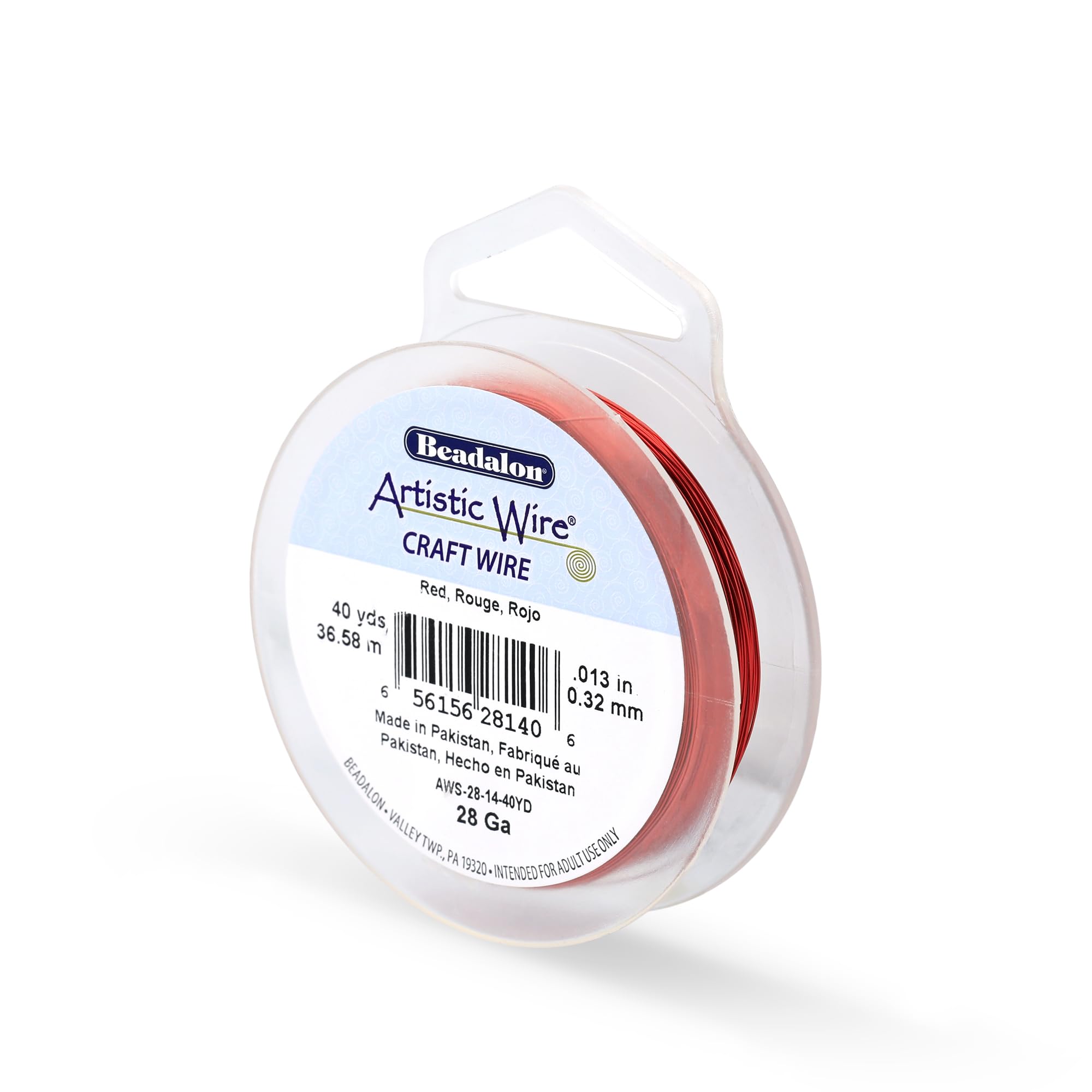 Artistic Wire 40 yd 28 Gauge Wire, Red