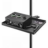 Aokoe Microphone Stand Tray with Crab Clamp Suitable for Music Stand, Mic Stand, Attention Table