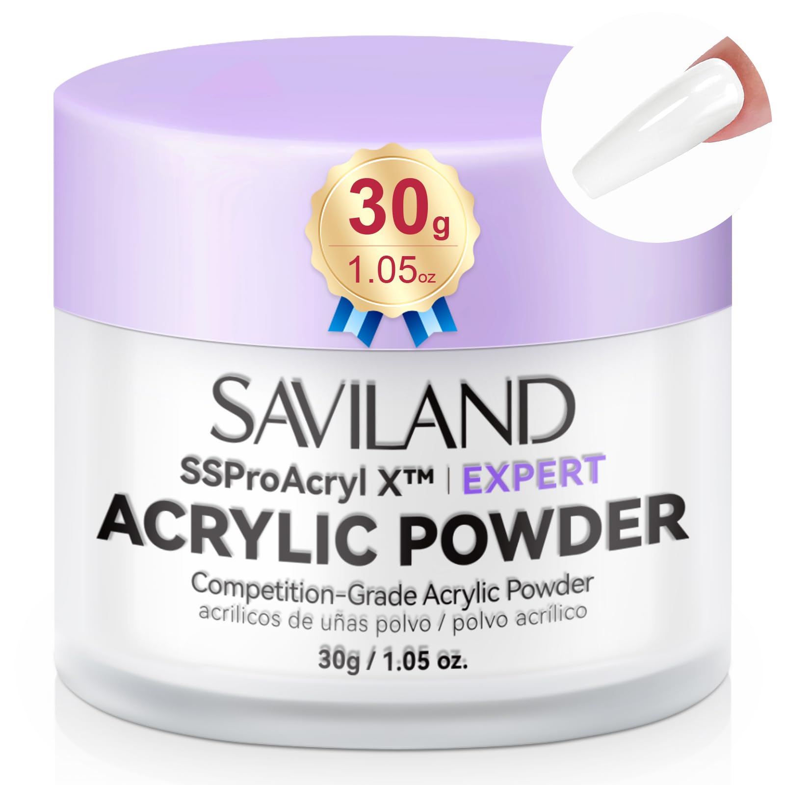 SSProAcryl White Acrylic Powder: 2024 Blending Tech Keratin Ultra-Smooth Application Professional for Nail Extension & Carving Artist DIY Sculpture