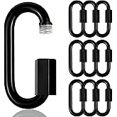 10 Pack 1.65“ Chain Quick Links - Anti-Rust Heavy Duty Carabiner Connector, M4 Small Locking Carabiner Links Threaded, Chain Connector, 500 Lbs Capacity