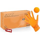 FITT 8.0 Mil Powder Free Nitrile Disposable Industrial Gloves, Raise Diamond Texture (X-Large, Box of 100)