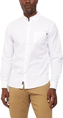 STRETCH OXFORD SHIRT, Camisa Hombre, Paper White, M