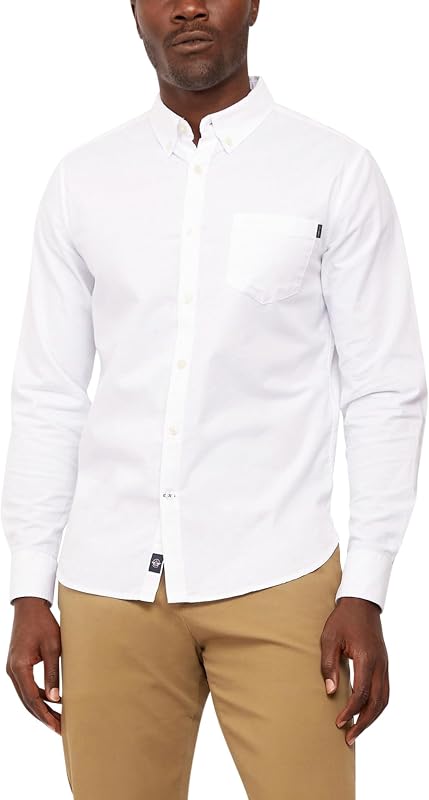 STRETCH OXFORD SHIRT, Camisa Hombre, Paper White, M
