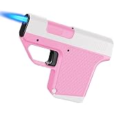 Zxwjddm Windproof Direct Flame Lighter (with Cigarette case), Windproof Flame Jet, can Hold 10 Cigarettes, Adjustable Flame Size, Suitable as a Gift for Men