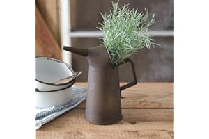 CTW HOME COLLECTION Colonial Tin Works Antique-Inspired Oil Can Pitcher, 8-inch Height, Garden Plant Accessories
