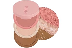 KAJA 3 Colors Palette - Play Bento_Butter Up | Powder Blusher, Highlighter, Cream Bronzer, Creamy Application, with Mango Seed Butter, Powdery Finish, Easy Finger Application, Lightweight Formula