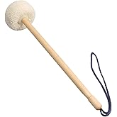 lovermusic lovermusic 36x1.6cm Beige Gong Timpani Mallets Timpani Sticks Soft Velvet Head Mallets Wooden Handles