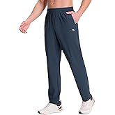 baleaf Men's Athletic Pants with Zipper Pockets Lightweight Quick Dry Tapered Sweatpants for Track Workout Running Jogging