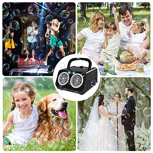 Panacare Professional Bubble Machine,Portable Bubble Machine 20000+Bubbles/Minut,26 Bubble Holes/Free Bubble Water Included,Bubble Toy for Kids/Wedding/Birthday/Christmas Party