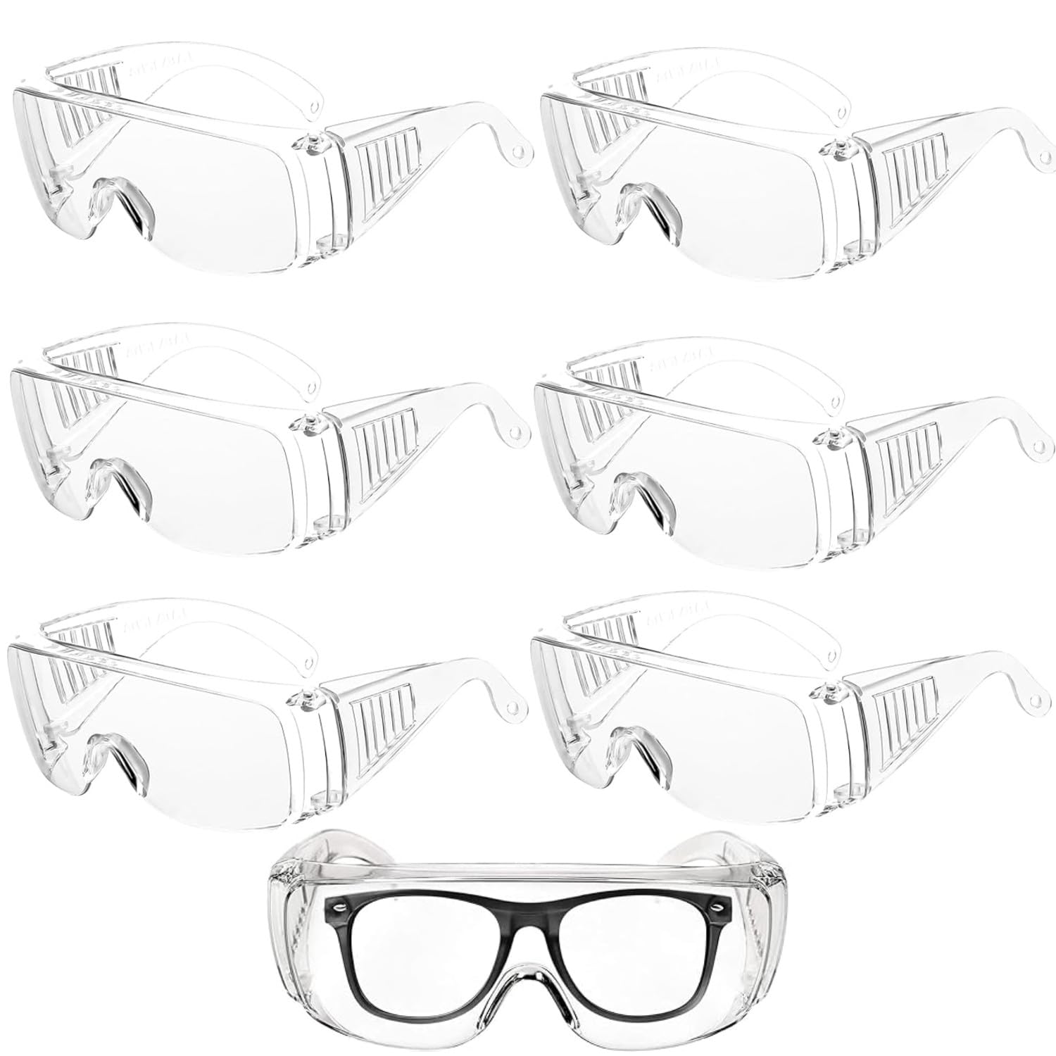 ZHjuju Safety Goggles, 6 Pack Kids Safety Glasses Children's Goggles Anti-Fog Glasses Protective Glasses Clear Eyewear Protective with Clear Thicker PC Lenses For Outdoor Activities