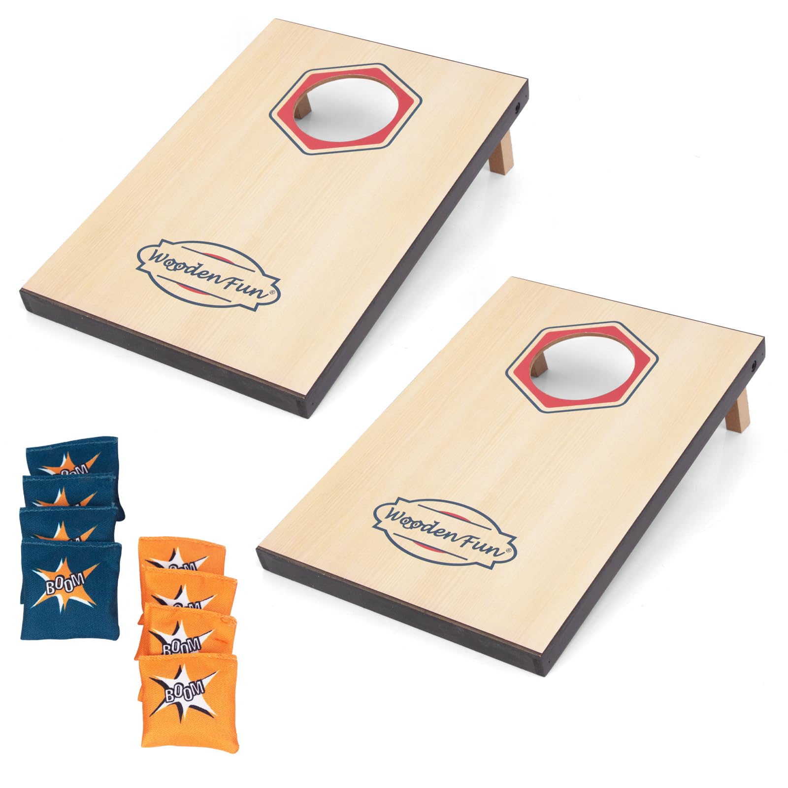 Photo 1 of Cornhole Game Set Bean Bag Toss MDF 16"x11"- Built-in Storage, Convenient Carry Handles and 8 Premium Bean Bags, Great for Indoor & Outdoor Play