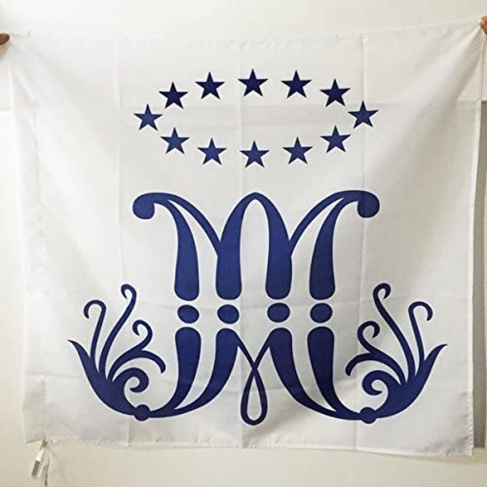 AZ FLAG - Marist Brothers Flag - 3x3 Ft - 100% Polyester marists Banner with Sleeve - Fade Resistant - Vivid Colors - 3' x 3' Feet - 90x90 Cm