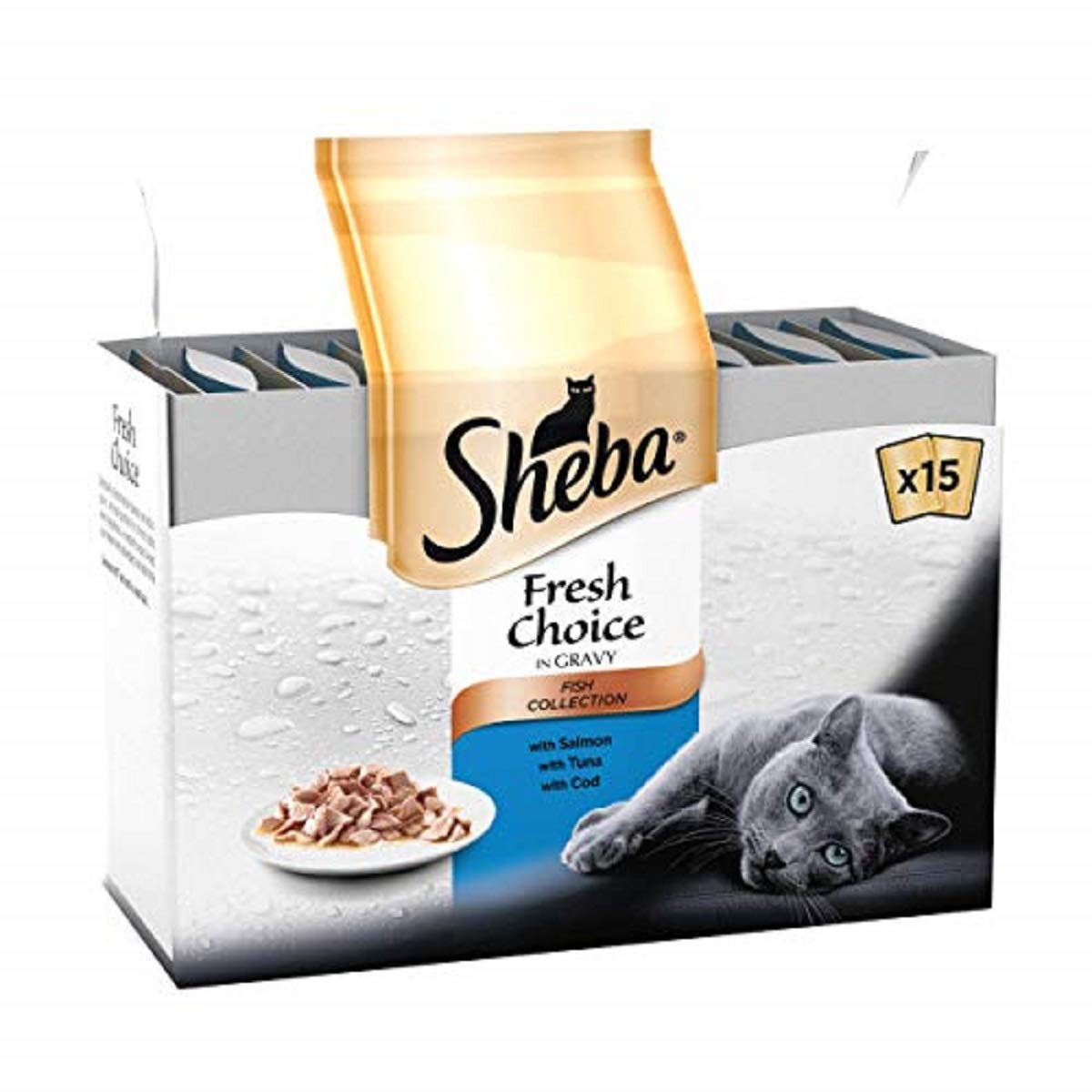SHEBA Fresh Choice Cat Pouches Fish Collection in Gravy 45x50g