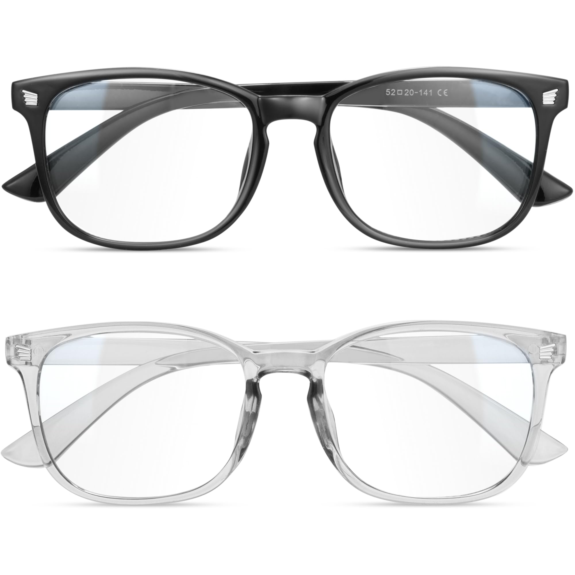 blue light blocking glasses - fashion square fake eyeglasses, anti uv ray computer gaming glasses, blue blockers glasses for women/men