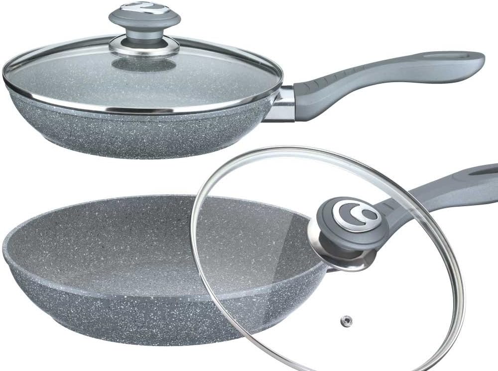 PETERHOF Granit Bratpfanne Pfanne 24cm mit Deckel Antihaft Induktion PH-15435-24: Amazon.de ...