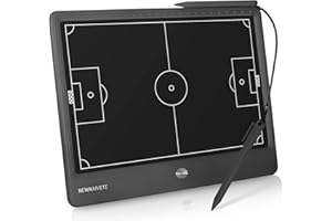 Newnaivete Electronic Football Coach Board - LCD Soccer Tactical Coaching Board with Stylus Pen for Football Coach Marker Training Writing Tablet
