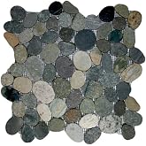 CNK Tile Sliced Bali Ocean Pebble Tile - 12" x 12" Natural Polished Stone for Bathroom Kitchen Backsplashes Floors Showers and Patios - Eco-Friendly Durable Seamless Installation - Pack of 1