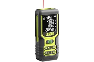 Laser Measure, LASGOO 60m/197ft Laser Measurement Tool, Laser Distance Meter with Ft/in/M Multiple Units, LCD Backlit Display