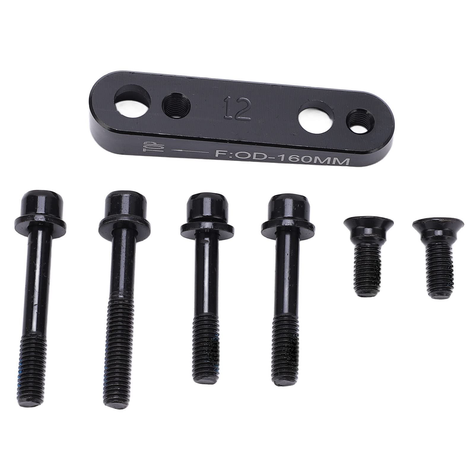 Hapivida Flat Mount Disc Brake Adapter, 140mm/160mm Front/Rear Bicycle Flat Caliper to Flat Mount Disc Brake Mount Adapter Bicycle Accessory(R 160mm)