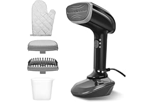 1800W Powerful Steamers Clothes, Professional Hand Held Garment Clothes Steamer with Fast Ceramic Heat-Up Plate, 2-in-1 Ironi