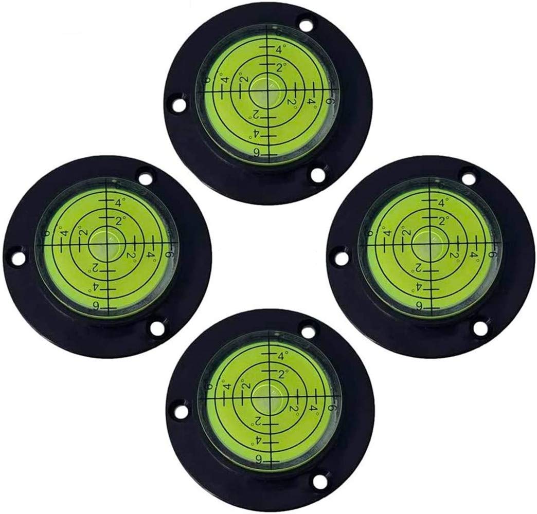 50MM 4 Packs Universal Level Instrument Horizontal Bead Horizontal Instrument Horizontal Bubble Level Belt Positioning Hole Through（50x13mm）