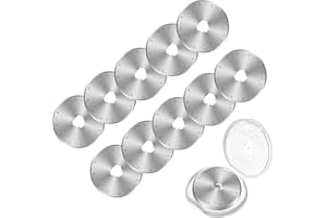 10 Pcs 60mm Rotary Cutter Blades Set, Replacement Sharp Blades for Scrapbooking Sewing, Cutting, Quilting, Arts Crafts, Fabri
