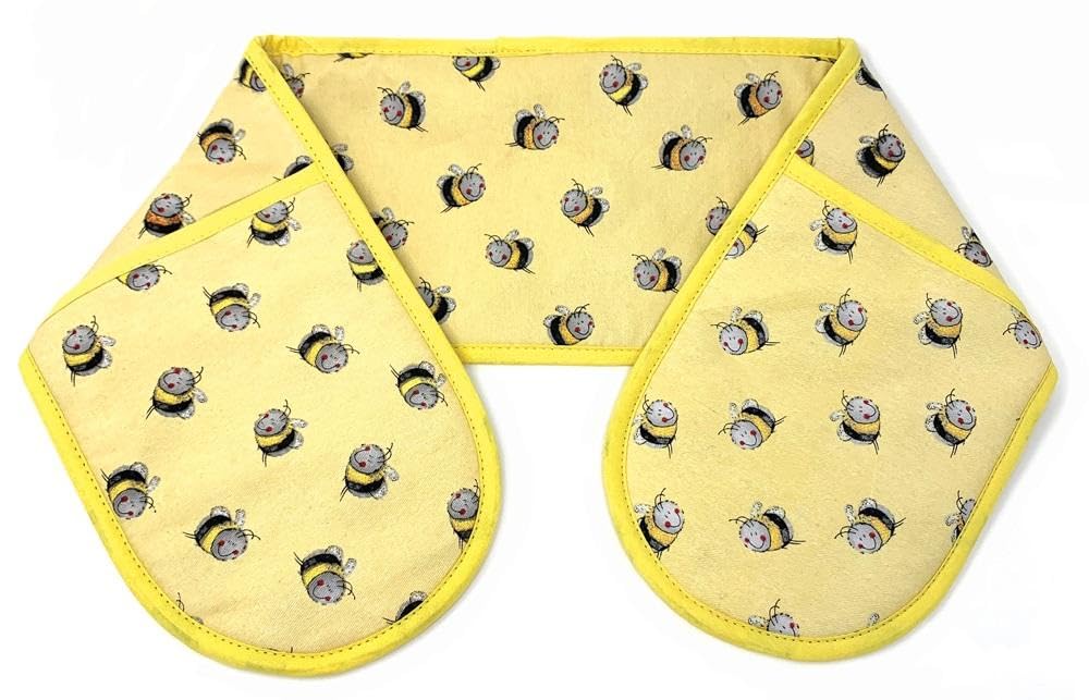 ALEX CLARK BEES OVEN GLOVES - Baking, Cooking - Kitchen Accessory