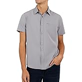 DKNY Mens Short Sleeve Button Down Shirts - Quick Dry Shirts for Men | Wrinkle Resist Stretch Mens Button Up Shirts