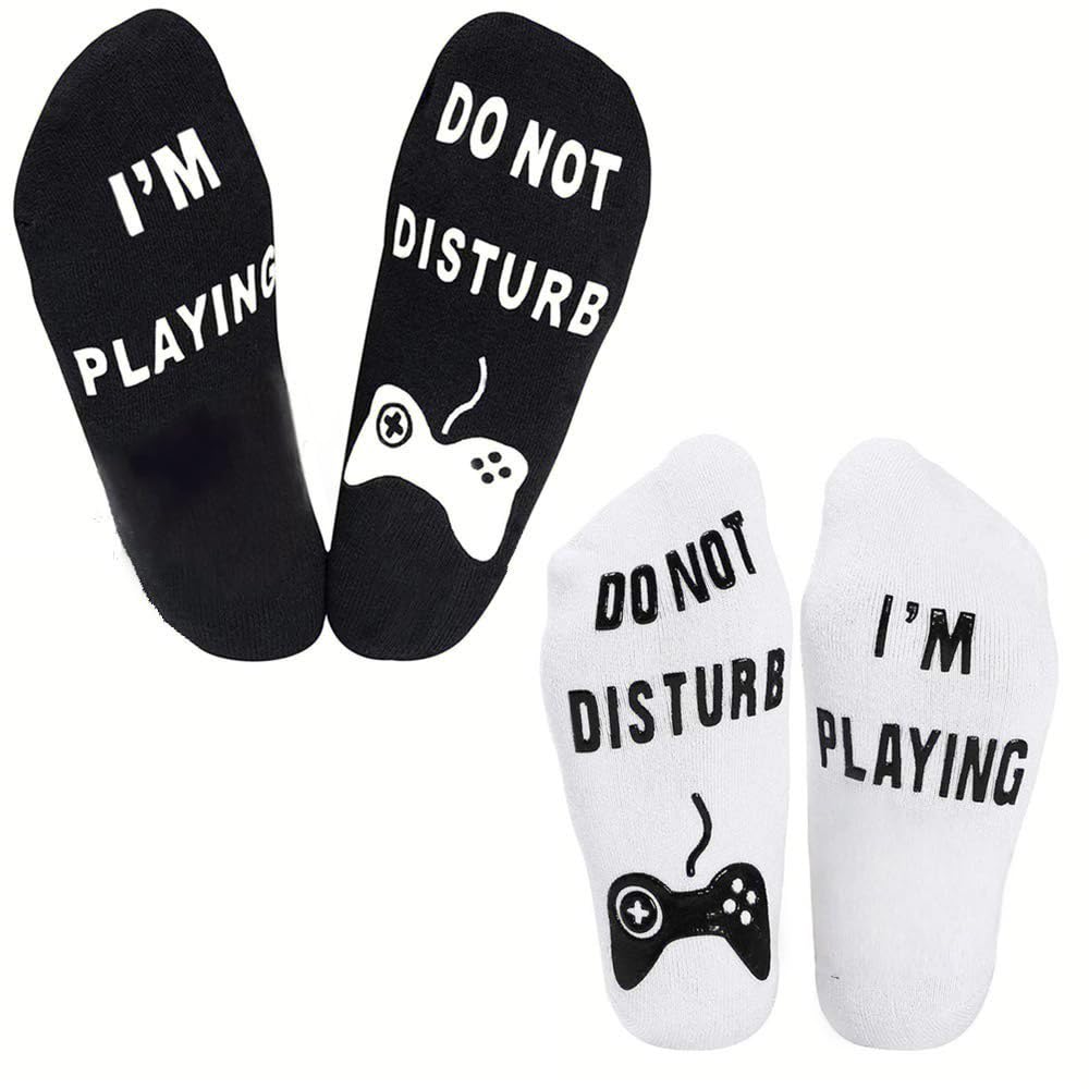 Novelty Gamer Socks Gifts Gamer Xmas Gifts, Do Not Disturb I Am Gaming Socks, New Year’s Present