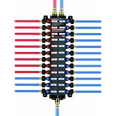 Viega 49243 - 1/2-Inch PureFlow Poly PEX Press Manabloc With 24 Ports - 15 Cold 9 Hot