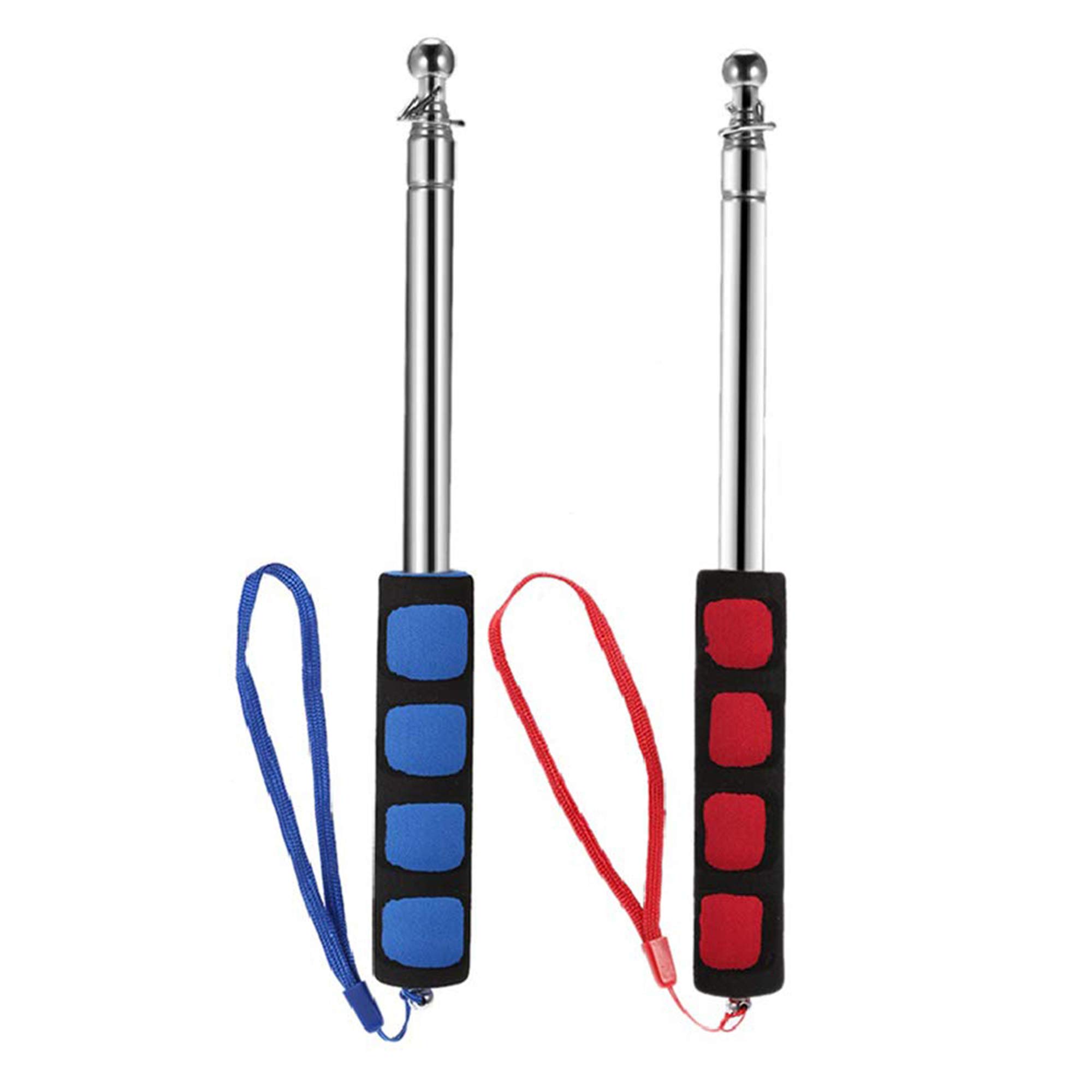ALUYF Retractable pointer Handheld flagpole Retractable Whiteboard Presentation Pointer for Classroom for Teacher Trainer Moderator for camping Tour Festival Party Banner Flag 1.6M (Blue + Red)