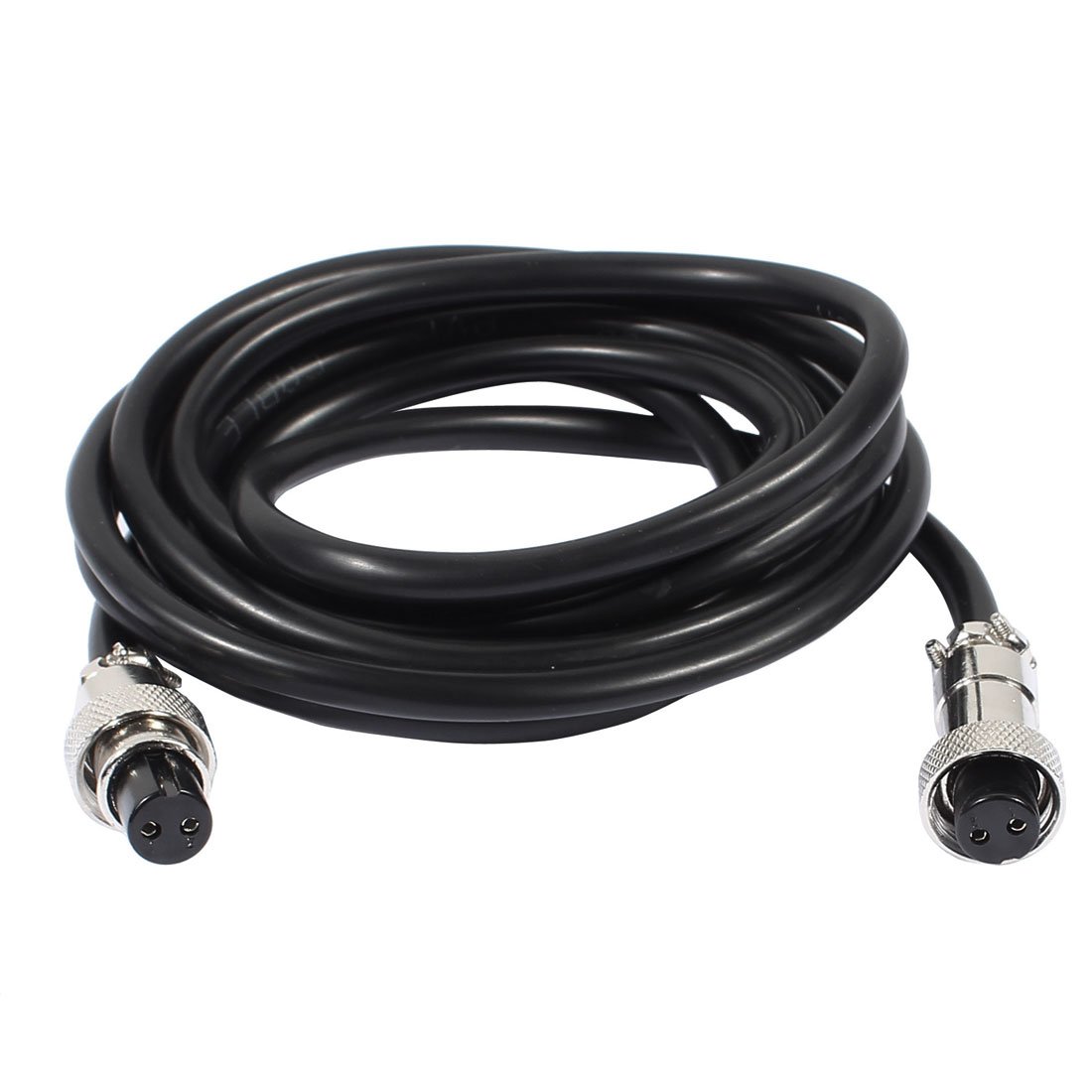 sourcingmap GX12 2 Terminals Double Female Head Aviation Socket Connector Electrical Cable 2m