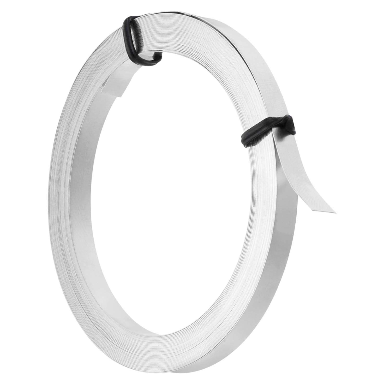 PATIKIL 19.7 Feet Flat Copper Wire, 5mm Wide Nickel Silver Wire 32 Gauge Flat Bezel Wire for Jewelry Making Sculpting Armature