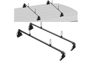 VEVOR Van Racks, 60" Van Roof Ladder Racks, 500 lbs Capacity Heavy-Duty Steel Roof Racks for Van, 2 Bars