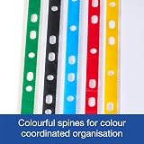 Summit 100 Multi-Colour Punched Poly Pockets A4 50 Micron 100 Pack view 5