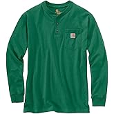 Carhartt Men's Loose Fit Heavyweight Long-Sleeve Pocket Henley T-Shirt