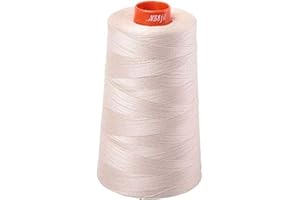 Aurifil 2310 Mako 50 Wt 100% Cotton Thread, 6,452 Yard Cone Light Beige