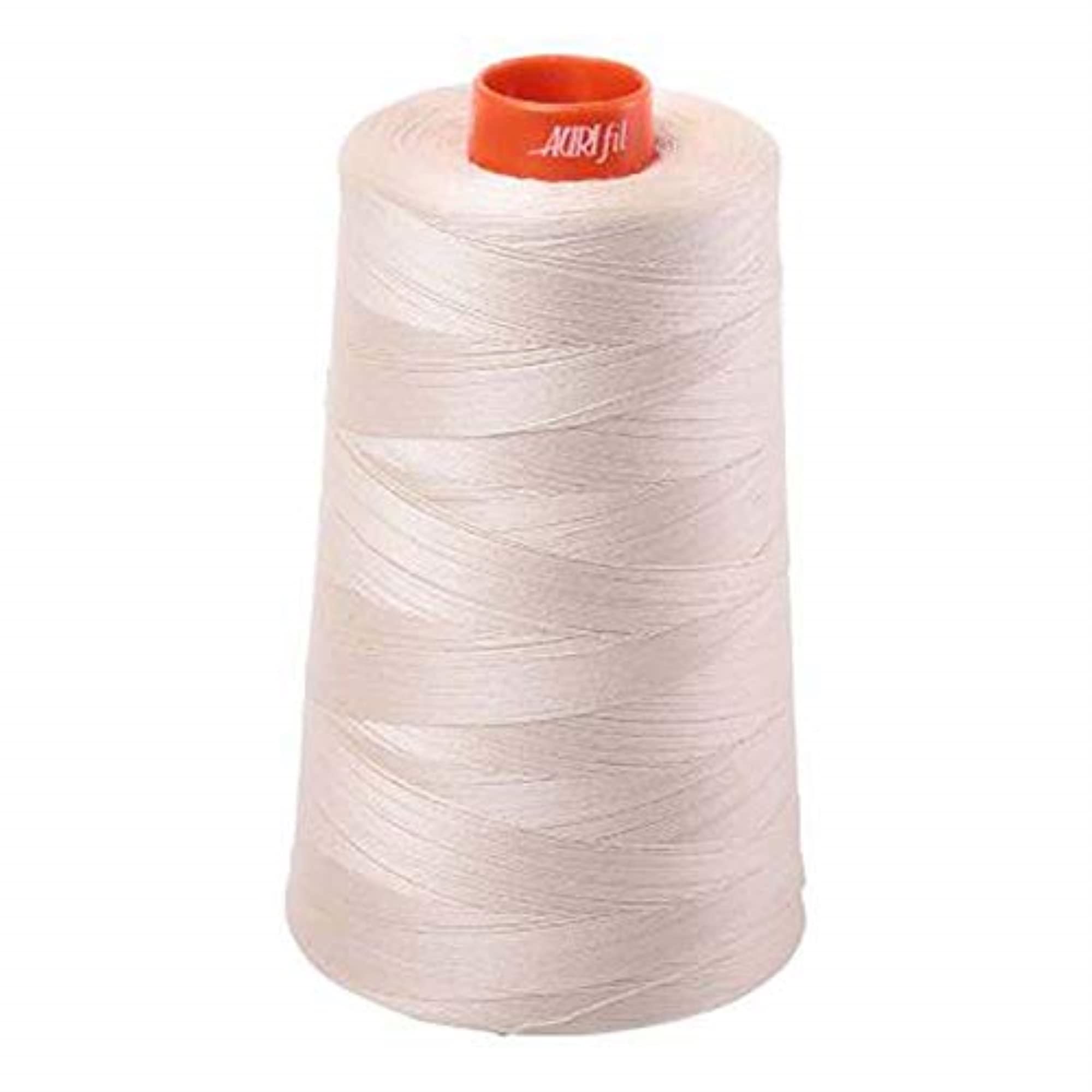 Aurifil 2310 Mako 50 Wt 100% Cotton Thread, 6,452 Yard Cone Light Beige